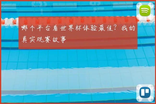 哪个平台看世界杯体验最佳?我的真实观赛故事